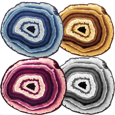 Crystal Geode Slice Rug Tapestry