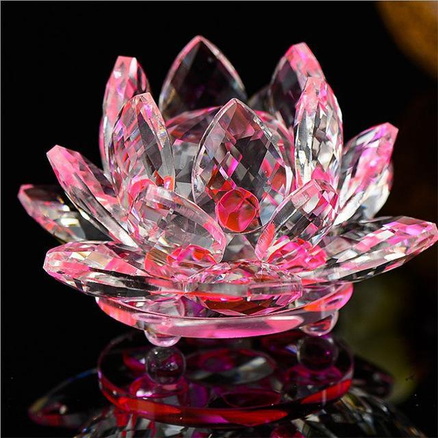 Crystal Lotus Energy Amplifier Pink Decor