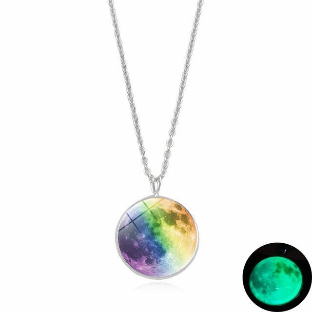 Dark Side of The Moon Necklace Rainbow Necklace