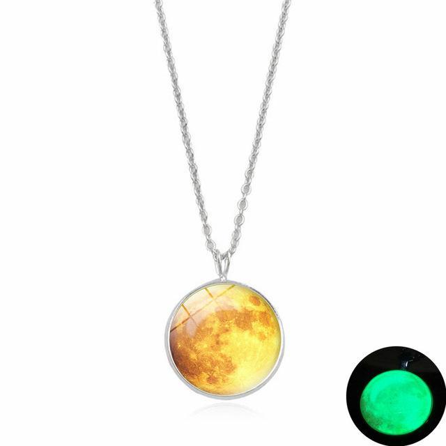 Dark Side of The Moon Necklace Yellow Necklace