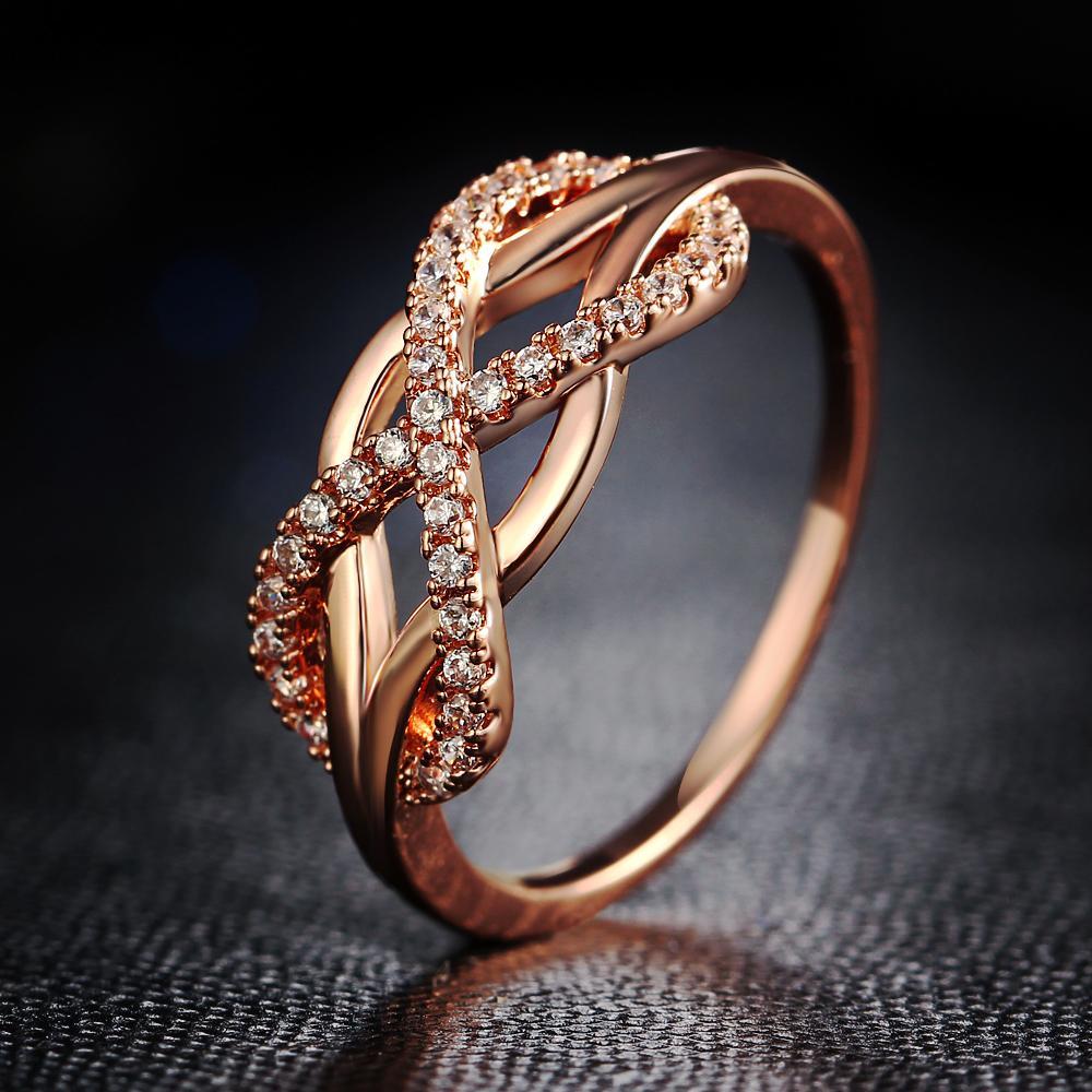 Dazzling Crystal Infinity Ring Rings