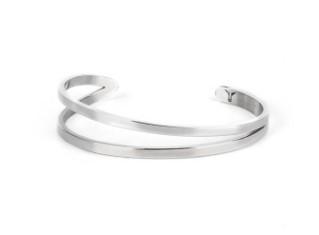 Desire Stainless Steel Bangle Silver