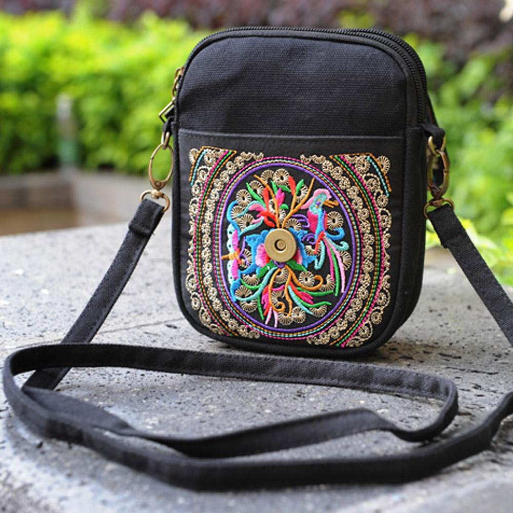 Embroidered Floral Boho Purse Bags