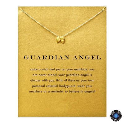 Exquisite Guardian Angel Wings Necklace: Gold or Silver Plated Necklace