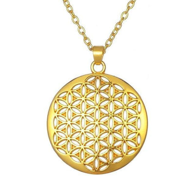 Flower of Life Pendant Necklace Silver Plated Gold 2 Necklace