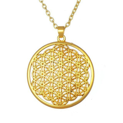 Flower of Life Pendant Necklace Silver Plated Gold 3 Necklace
