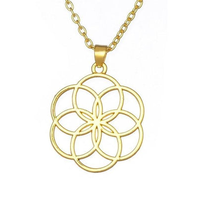 Flower of Life Pendant Necklace Silver Plated Gold 4 Necklace
