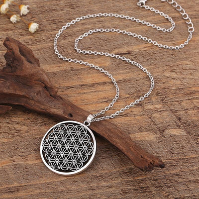Flower of Life Pendant Necklace Silver Plated Necklace