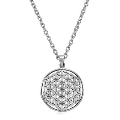 Flower of Life Pendant Necklace Silver Plated Silver 2 Necklace