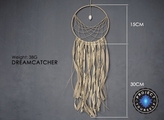 Half Weave Lace Dream Catcher with Natural White Stone Charm Dreamcatchers