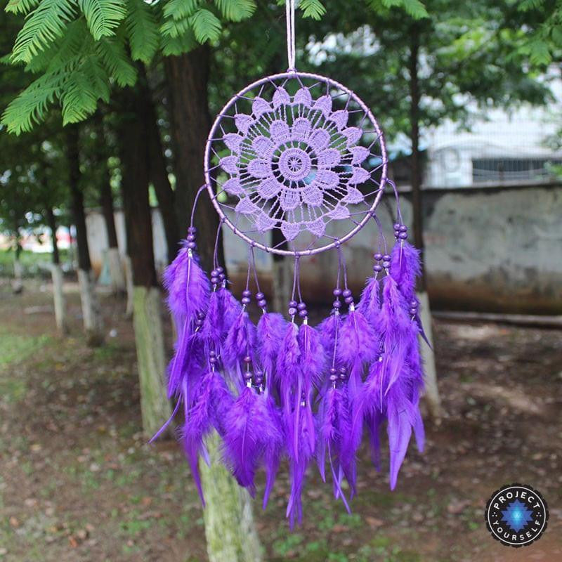 Handmade Woven Dream Catcher Purple Dreamcatchers