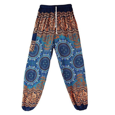 High Waist Harem Pants Blue 1 (Drawstring) Clothing