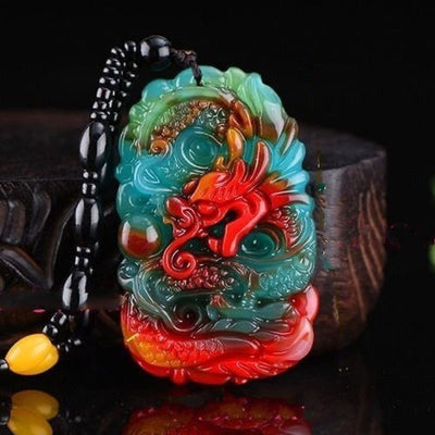 Natural Jade Dragon Necklace