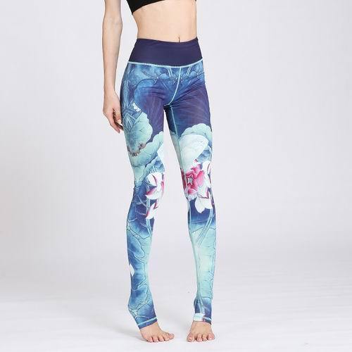 "Inner Peace" Yoga Pants Lotus - Blue / S Yoga Pants