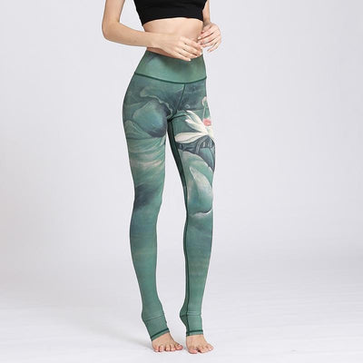 "Inner Peace" Yoga Pants Lotus - Green / S Yoga Pants