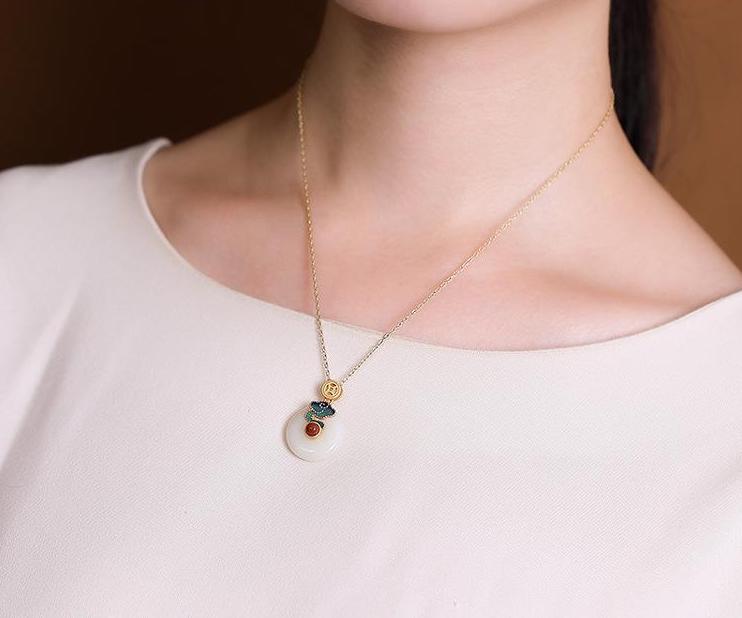 Nature’s Peace White Jade Necklace