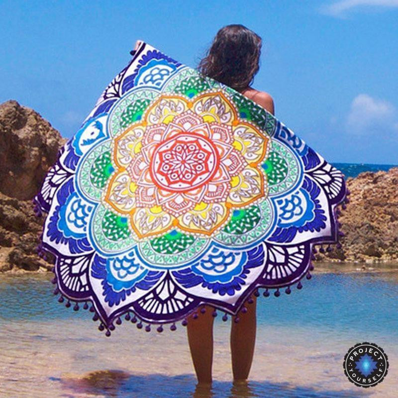 Limited Edition Rounded Mandala Boho Tapestry Pattern 1 Tapestry