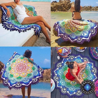 Limited Edition Rounded Mandala Boho Tapestry Tapestry