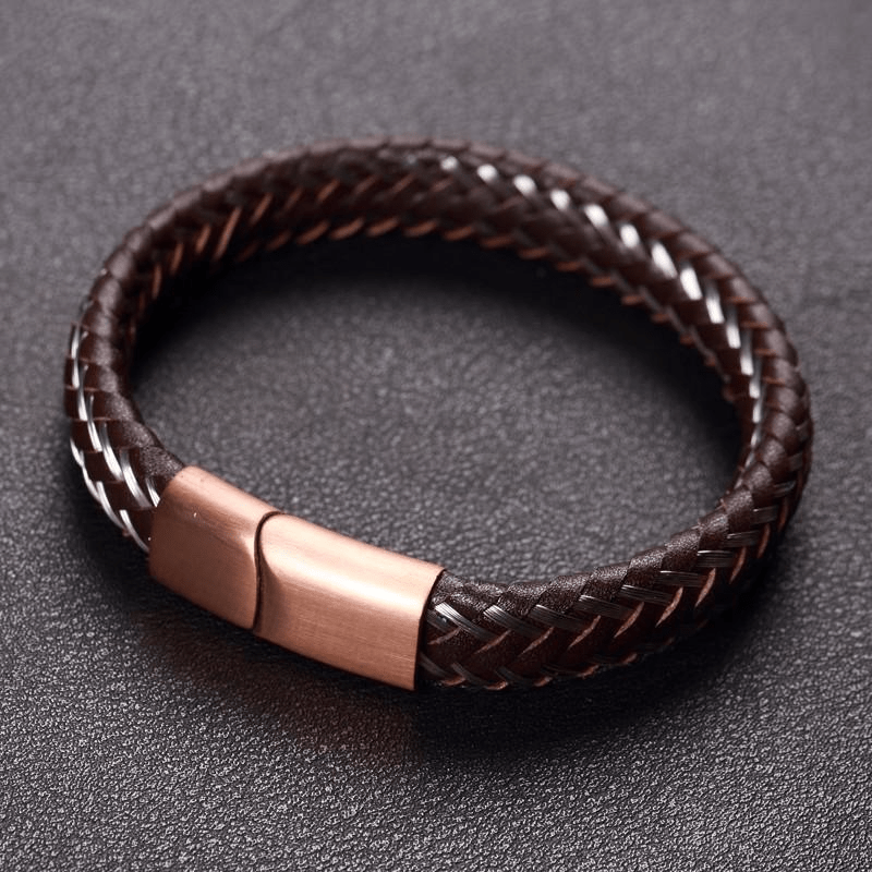 Limited Edition Stainless Steel Wire Cable Leather Bracelet – Project ...