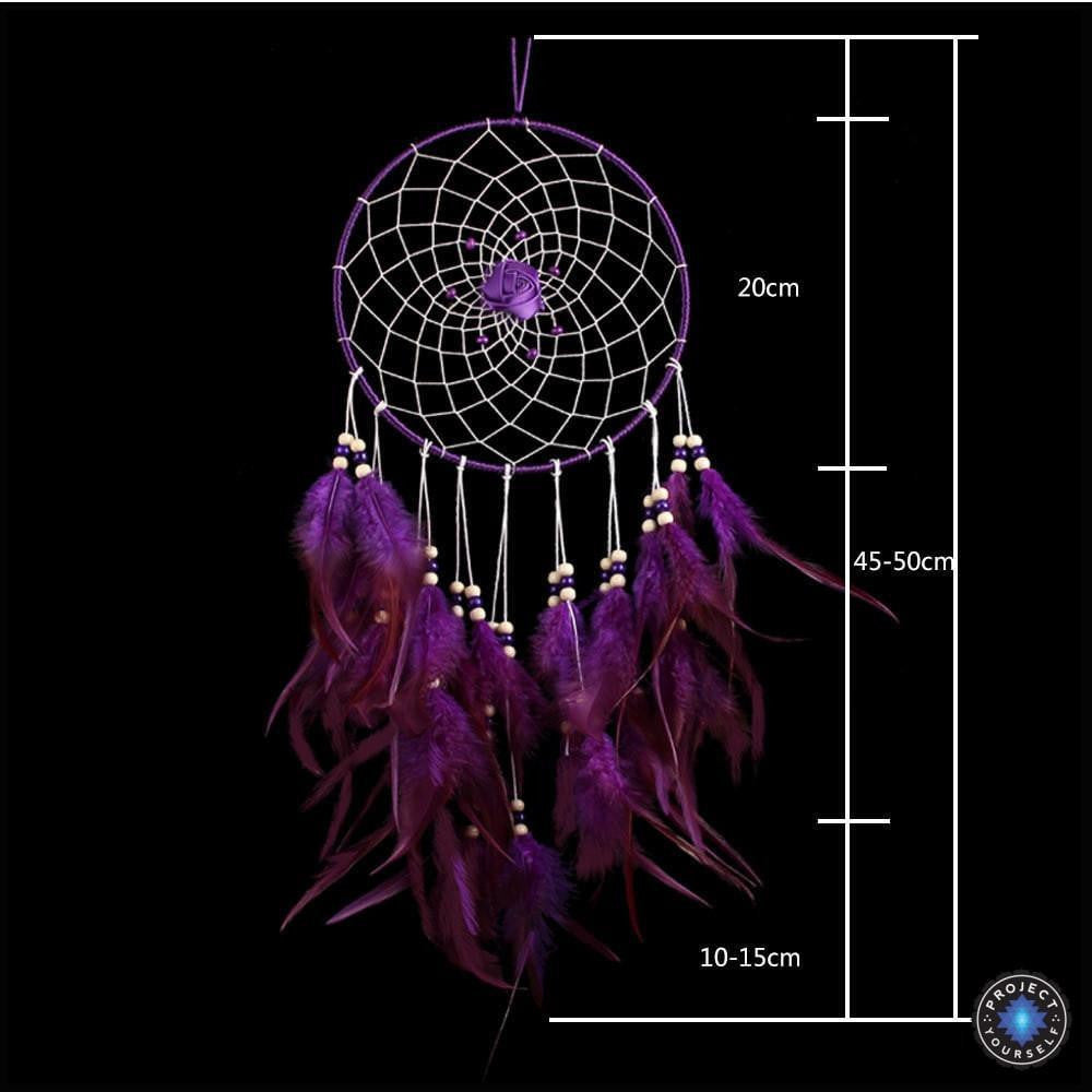 Lovely Purple Rose Dream Catcher – Project Yourself
