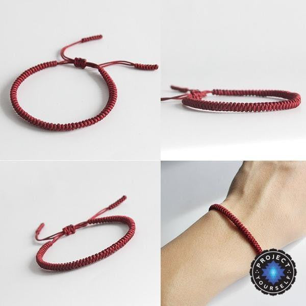 Lucky Handmade Buddhist Knots Rope Bracelet Bracelet
