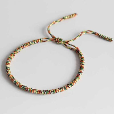 Lucky Handmade Buddhist Knots Rope Bracelet Golden Bracelet