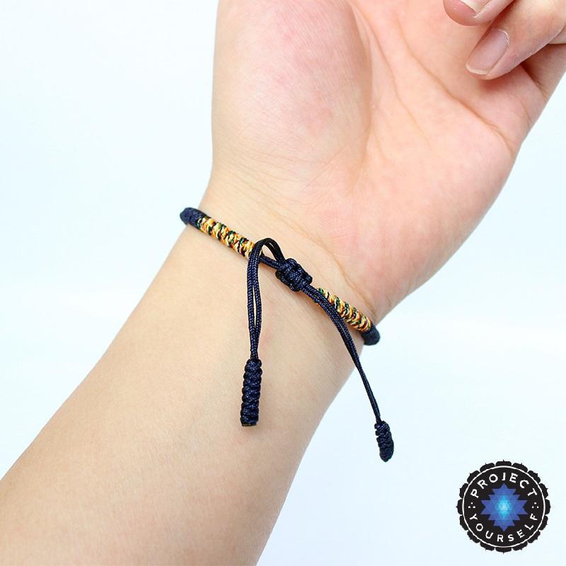 Lucky Handmade Buddhist Knots Rope Bracelet (New Colors!) Bracelet