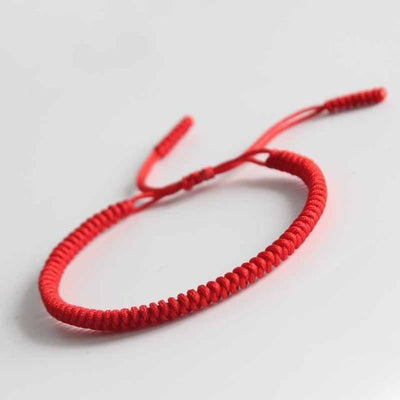 Lucky Handmade Buddhist Knots Rope Bracelet Red Bracelet