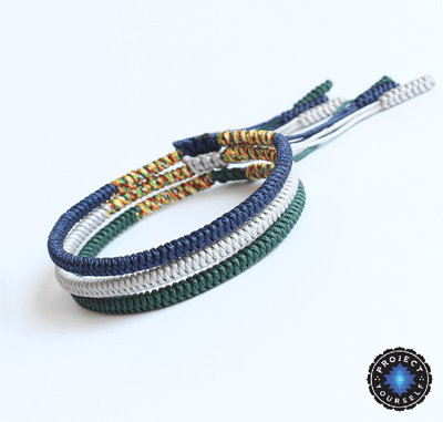Lucky Handmade Buddhist Knots Serenity Rope Bracelet 3pcs Set Bracelet