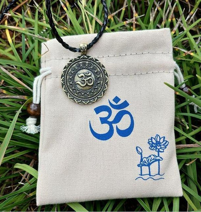 Majestic Lotus Mandala Om Necklace Necklace