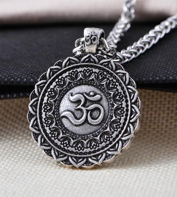 Majestic Lotus Mandala Om Necklace Style 4 - Chain Necklace