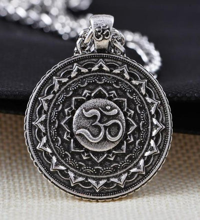 Majestic Lotus Mandala Om Necklace Style 5 - Chain Necklace