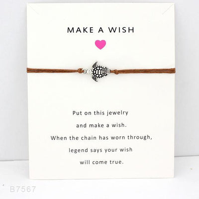 Make A Wish Turtle Bracelet Brown Bracelet