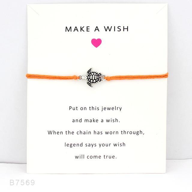 Make A Wish Turtle Bracelet Orange Bracelet