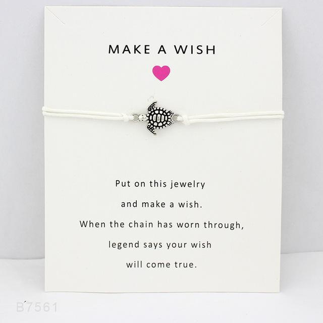 Make A Wish Turtle Bracelet White Bracelet