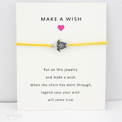 Make A Wish Turtle Bracelet Yellow Bracelet