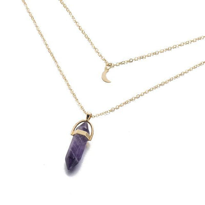 Moon Child Crystal Necklace Amethyst Necklace