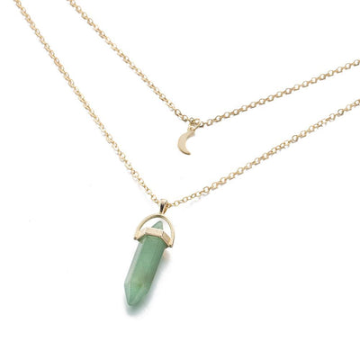 Moon Child Crystal Necklace Green Aventurine Necklace