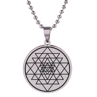 Mystic Sri Yantra Stainless Steel Necklace Necklace