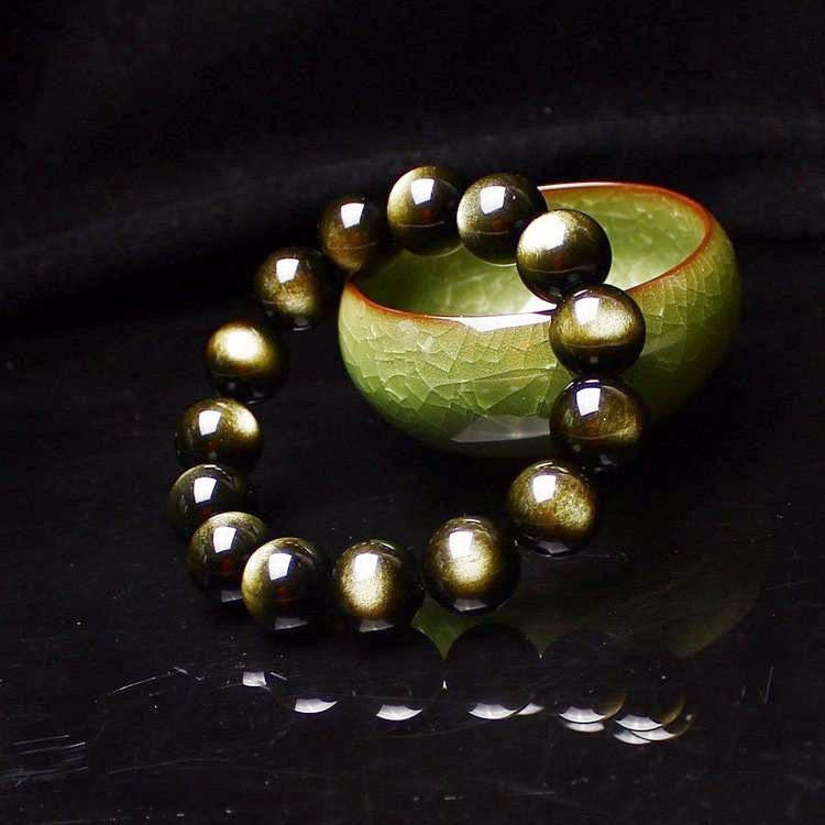 Natural Golden Obsidian Bracelet Bracelet