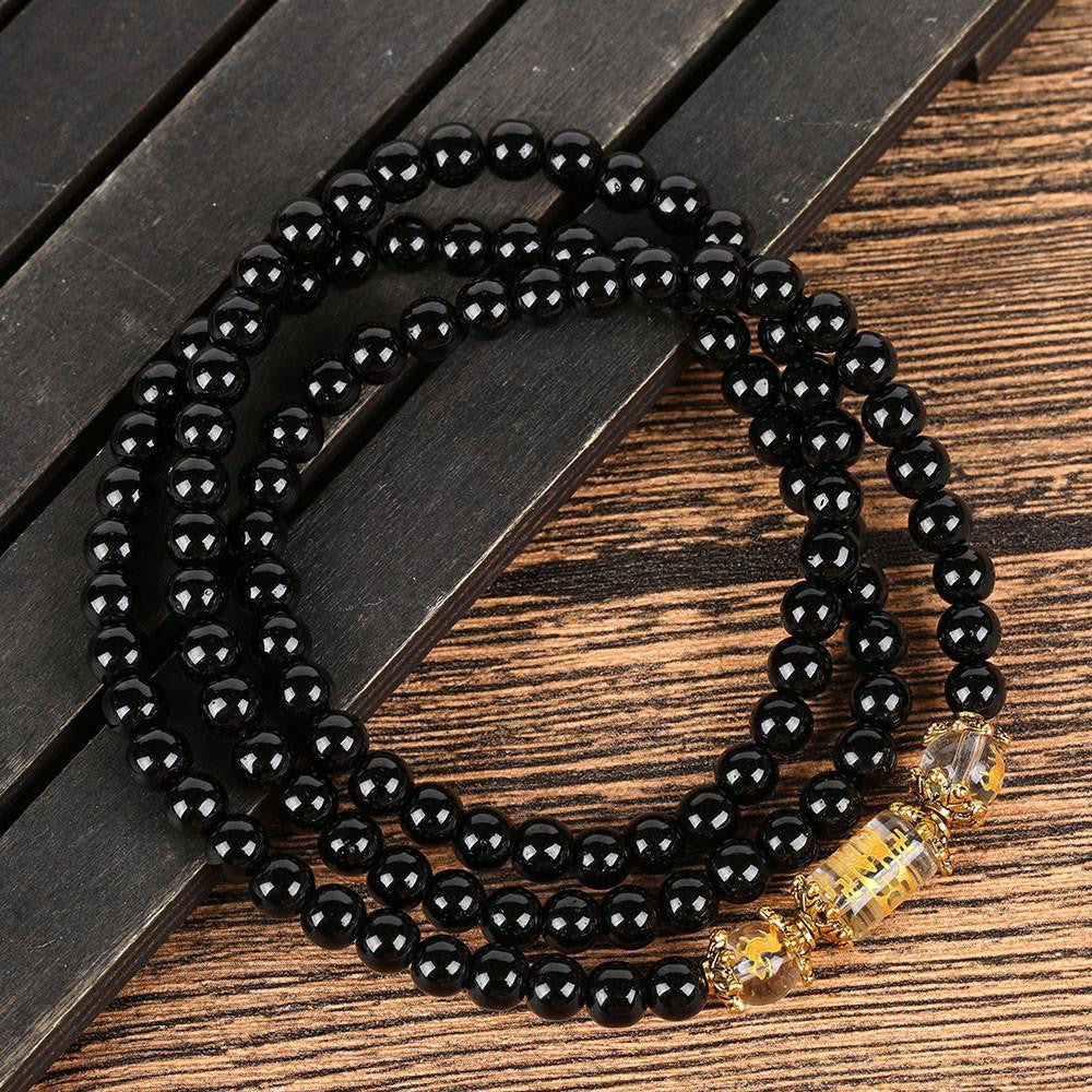 Natural Obsidian Zodiac Animal Wrap Bracelet Bracelet