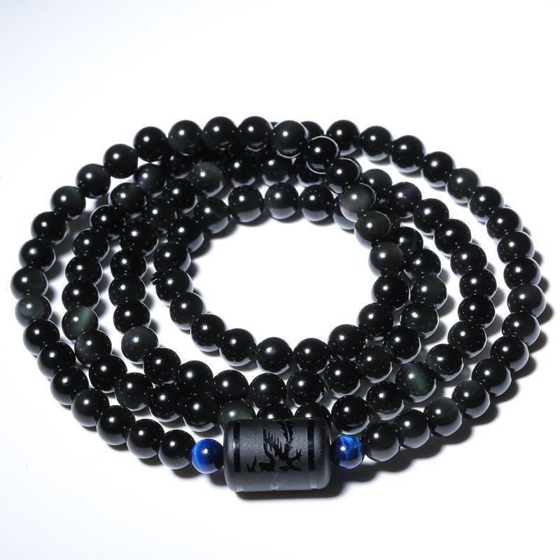 Natural Rainbow Obsidian Multiwrap Bracelet Bracelet