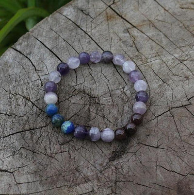Natural Stone 108 Spirit Mala Bracelet / Purple Mala