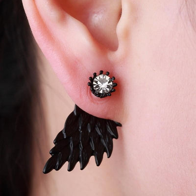 New Fashion Angel Wings Rhinestone Alloy Stud Earrings Earrings