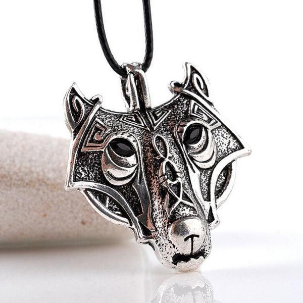 Norse Viking Wolf Pendant Necklace Necklace