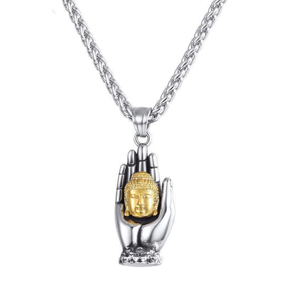Offerings of Buddha Stainless Steel Necklace Necklace