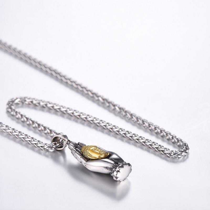 Offerings of Buddha Stainless Steel Necklace Necklace