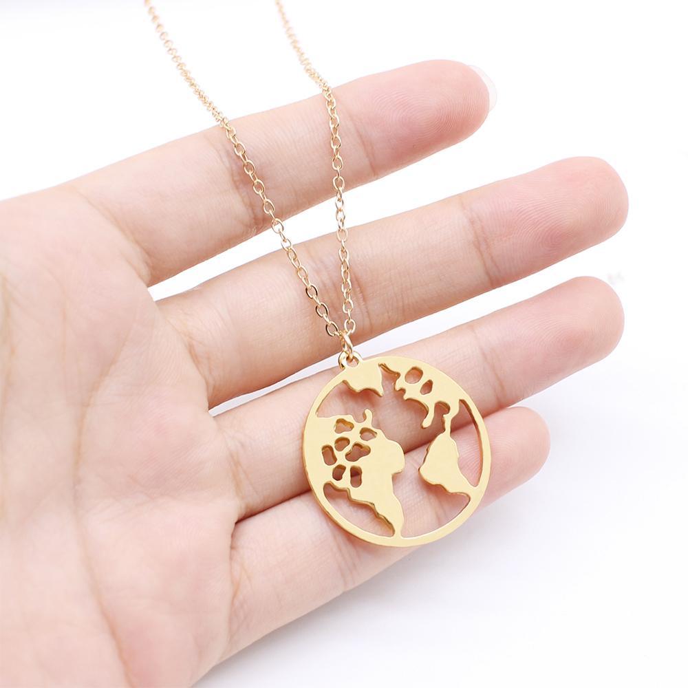 One World Wanderlust Necklace Gold Necklace