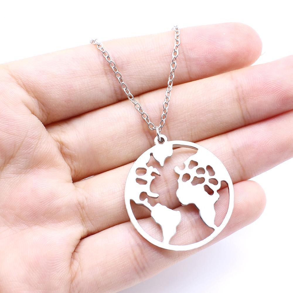 One World Wanderlust Necklace Silver Necklace