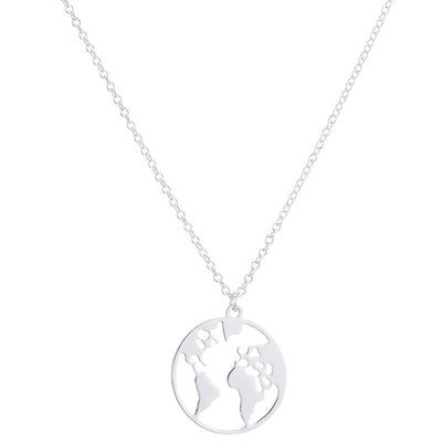 One World Wanderlust Necklace Silver Necklace